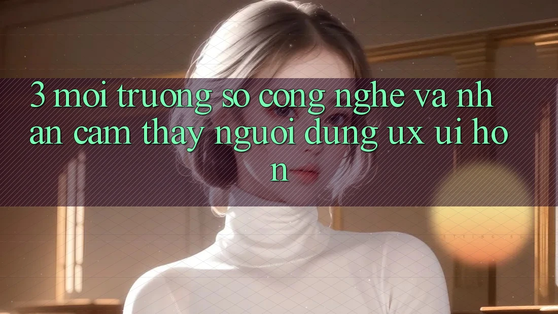 3. Môi trường số công nghệ và Nhận cảm thấy người dùng (UX/UI) hơn