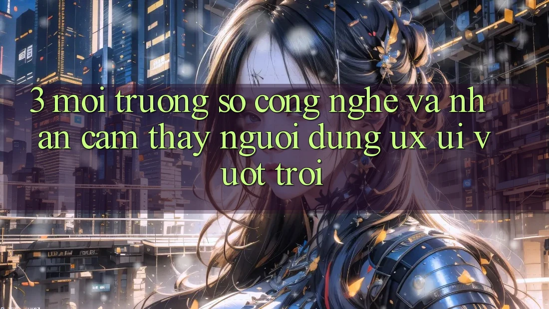 3. Môi trường số công nghệ và Nhận cảm thấy người dùng (UX/UI) vượt trội