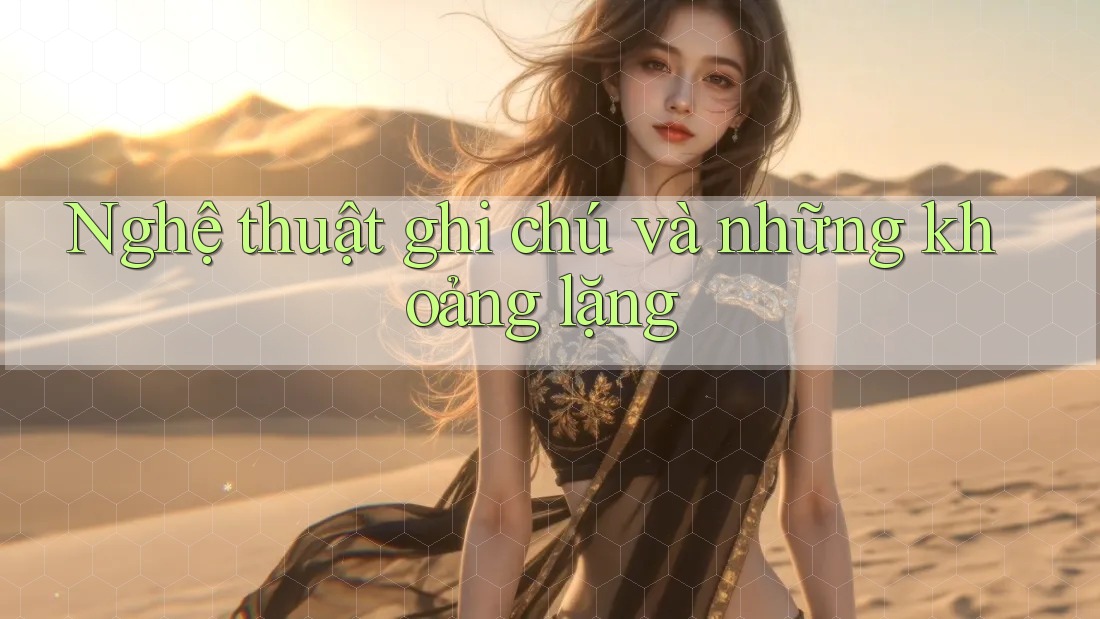 Nghệ thuật ghi chú và những khoảng lặng